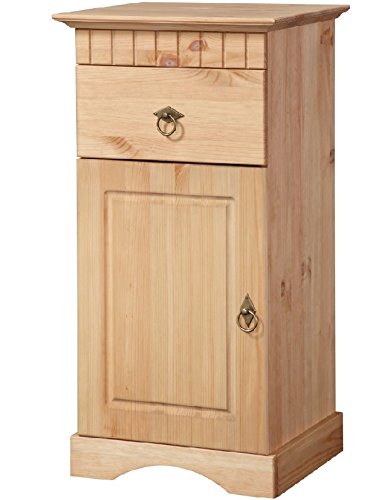 Badschrank 49x189x31cm SPLASH Mit Spiegel Kiefer Gelaugt Geölt