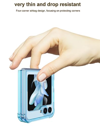Image of BOUNCEBACK Transparent Shockproof Case /Cover for Samsung Galaxy Z Flip5 / Galaxy Flip 5 Case Cover - (Clear | Rubber)