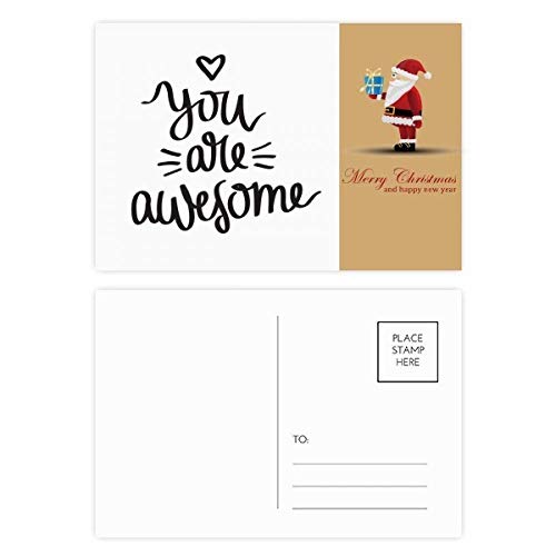 Cartes postales Père Noël You are Awesome idée cadeau de fêtes