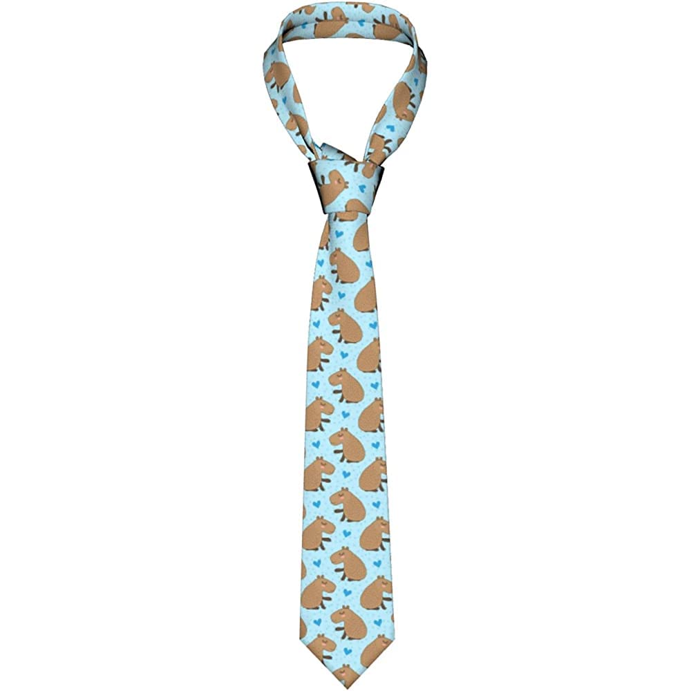 YsoLda Mens Ties, Men's Neckties Suit Tie Business Neckties Casual Wedding Formal Tie Capybara Daydream