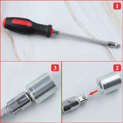LEONTOOL Belt Changing Tool Clutch Cover Removal Tool with Reversible Socket, Belt Changing Removal Tools Kit, Belt Removal Tools Kit Compatible with Polaris RZR RZR-4 XP Turbo RS1 Ranger XP 1000 - Thumbnail 3