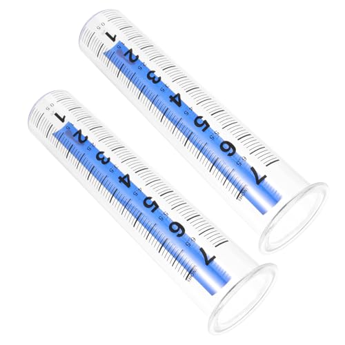 Sosoport 2pezzi Pluviometro Con Scala Tubo Di Misurazione Della Pioggia in Plastica Pluviometro Da Giardino e Esterno Strumento Per Misurare Le Precipitazioni