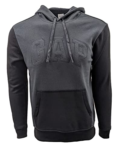 Gap Factory Herren Fleece Arch Logo Pullover Hoodie, Schwarz (zweifarbig),...