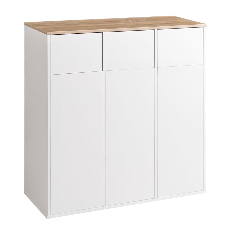 Amazon.co.jp: 家具350 3連式ゴミ箱 45Lゴミ袋対応 幅74.5cm 分別 大 Amazon.co.jp: 家具350 3連式ゴミ箱 45Lゴミ袋対応 幅74.5cm 分別 大