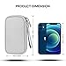 Electronics Carrying Pouch Case Bag Cable Charger Organizer Case Travel Shockproof Cord Case for Cellphone Earphone Powerbank USB Hard Drive SD Card memory cards cables external driver (A-S-Grey)