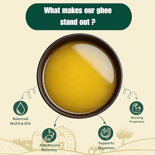 Image of GOSWASTHYA A2 Cow Desi Ghee|Curd-Churned| 100% Natural Ghee | Made with Bilona method |Traditional Ghee | Glass Jar