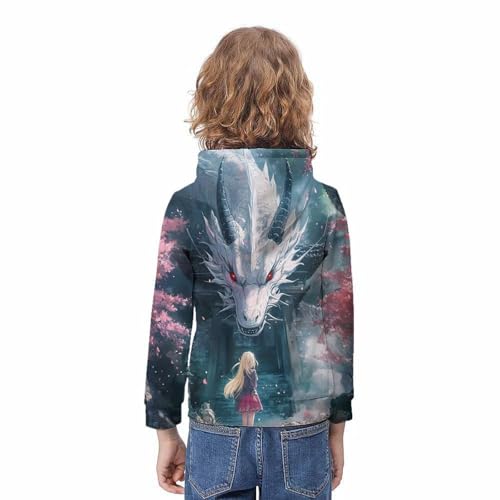 Sweat à Capuche Enfant 10-12 Ans Pull Graphique 3D - 4