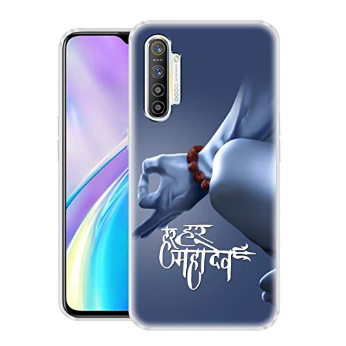 Image of Fashionury inchHAR HAR MAHADEV (Blue) Designer Printed Shock Proof Soft Silicon Back Cover for Realme XT