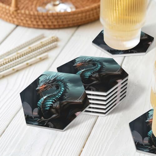 Dessous de verre cadeau céramique décorative avec support de rangement - 8