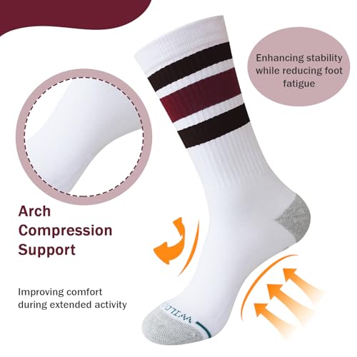 Wildarms Basketball Socks for Men Cushioned Athletic Crew Socks Sports Running 3 Pair2