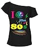 REAL LIFE FASHION LTD Ladies Smile Face I Love 80s Basic Tee Cap Sleeve Shirt Womens 1980s Night Out Party Wear Off Shoulder T-Shirt Top (Smile Faces Black UK 12-14) #4