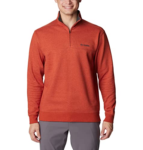 Columbia Camisa Henley para Hombre, Calentamiento Rojo, L