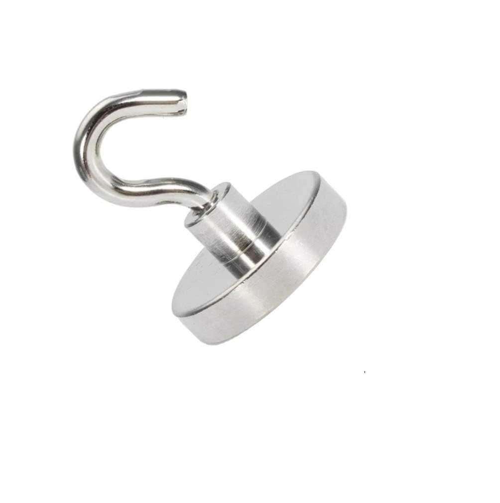 ALEAF 1 Piece of 32mm Super Strong Neodymium Hook Magnets,4-16 Kgs Vertical Pulling Force Rare Earth Magnet with Hook for hanging in Kitchen, garage, storage, Almirah-image-45