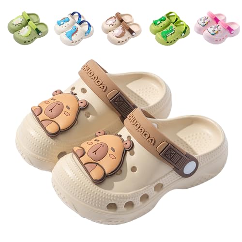 Hitopteu Kinder Clogs Jungen Mädchen Dinosaurier Leicht Gartenschuhe Hausschuhe Kinder Kaqi Capybara 150 EU 23