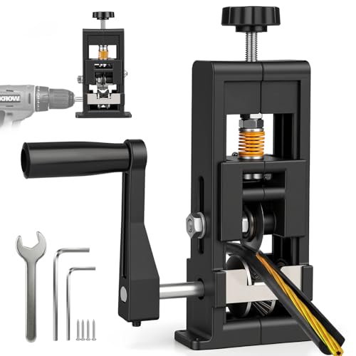 Kabelschälmaschine 1–25mm – Abisoliermaschine für Kabel & Drähte, manuelles Kabelabisoliergerät mit Handkurbel oder Bohrer-Antrieb, robuste Stahl/ABS Bauweise, einstellbare Klingen für Recycling