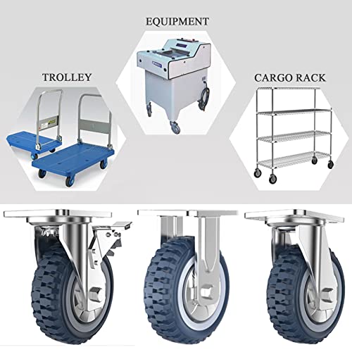 Roulettes de remplacement pour chariot robustes et polyvalentes 6 pouces