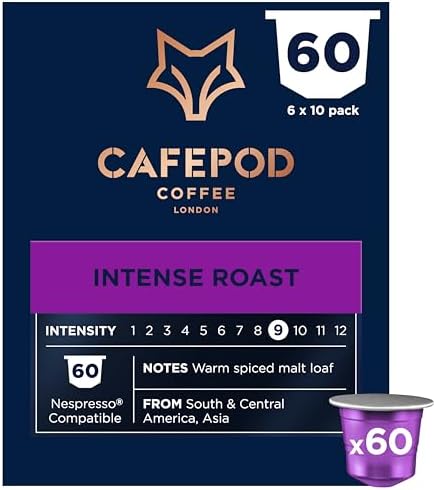 CafePod Intense Roast Lungo Nespresso Compatible Coffee Pods 60 Capsules