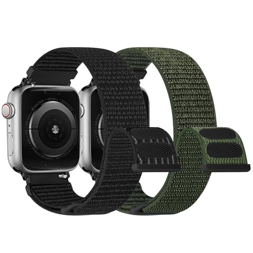 WolliLe Nylon Sport Loop Band Compatible with Apple Watch Band 38mm 40mm 41mm 42mm 44mm 45mm 46mm 49mm Women Men, Soft Breathable Strap for iWatch Series 11 10 9 8 7 6 5 4 3 2 1 SE Ultra 3/2/1