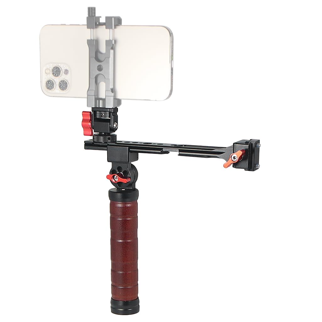 NovelGoal Adjustable Sling Handgrip Compatible with RS2/RS3, Foldable Gimbal Sling Handle w Cold Shoe, 1/4'' & 3/8'' Screw Hole, Camera Stabilizer Grip (Handle & Slider & Gimbal)