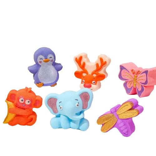 Seychelles Animal Shape Glittery Bubble Bath Bomb Birthday, Festival Kids Gift Set (Set of 6) 60 Gm Each, Coconut Based Product, SLS Free-picture-10