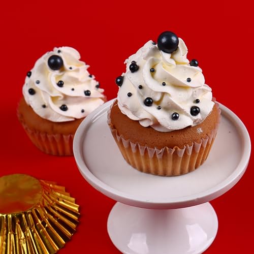 Essbare Schwarz perlen Zucker streusel 120g Dessert Streusel Kuchen Cupcake Topper Cookie Dekorationen Süße Persönlichkeiten Zuckerstreusel für Hochzeiten und tägliche Kuchendekorationen