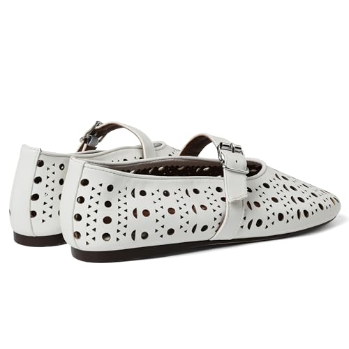 Goiphrri Ballet Flats Shoes for Women Fashion Summer Womens Flats Comfortable Dressy Buckle Strap Mary Jane Flats Round Toe Ballerina Flats for Women Wide Width Mesh Flats for Women2