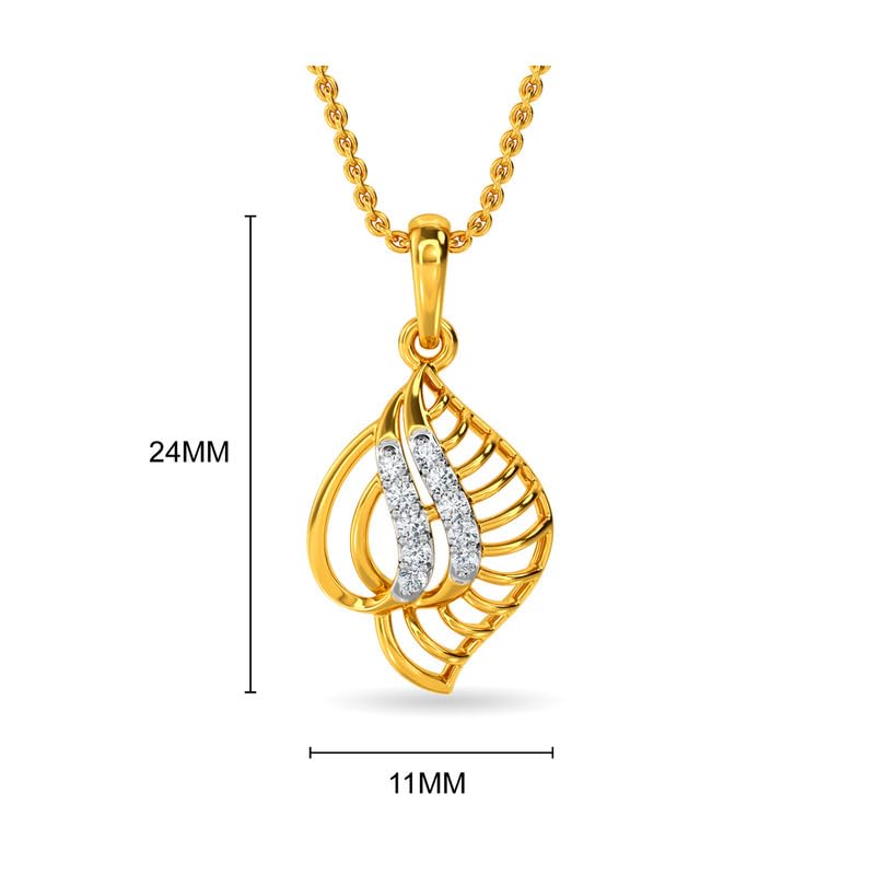Image of KISNA JEWELS 14KT|18KT BIS Hallmark Pure Gold Pendant for Women