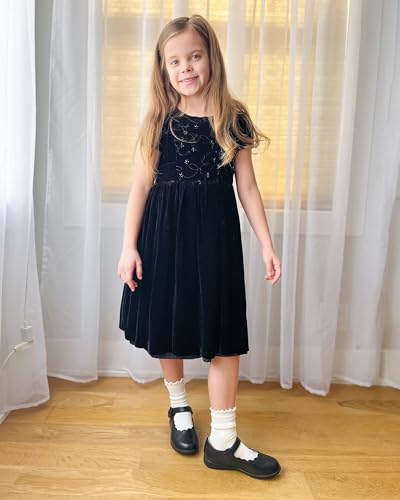 Stelle Girls Ruffle Socks Cotton School Uniform Dress Socks 3/6 Pairs Crew Soft Cute Frilly Sock for Kids Toddler3