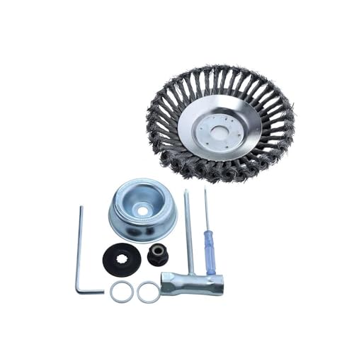 Débroussailleuse rotative fil d'acier 8 pouces kit tête coupe-herbe brosse désherbage