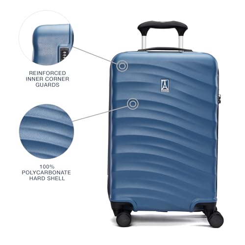 Image of Travelpro Maxlite Air V2 Hardside Expandable Carry on Luggage, 8 Spinner Wheels, Lightweight Hard Shell Suitcase, TSA lock, Ensign Blue, Carry On 20-Inch