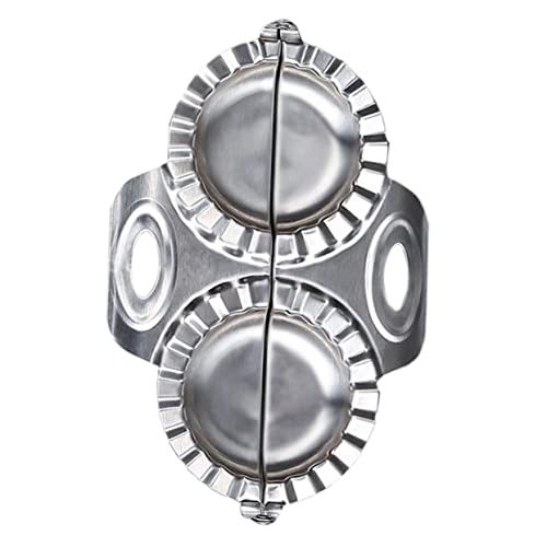 OHPHCALL Stainless Steel Dumpling Making Tool Dual Sided Dumpling for Homemade Dumplings Effortless Cleaning for Home Kitchen and Restaurants Silver