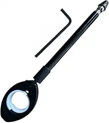 Antena Corta Pipa Retrátil para Moto, Aço Inoxidável e Alumínio, Reclinável com Chave Allen