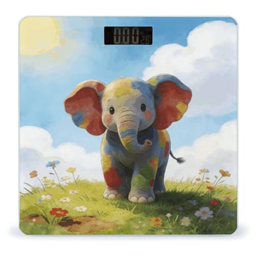 Báscula digital Colorful Baby Elephant 400lb capacidad miniatura 1