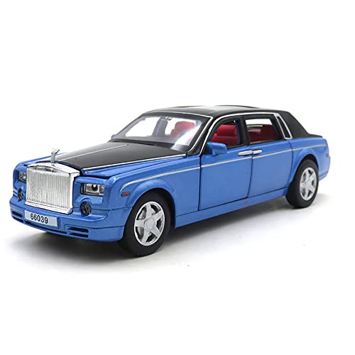 Image of DEUSON ECOM 1:32 Diecast Metal Car Model Phantom Toy Car for Kids Sound and Light Pull Back, Multi Color