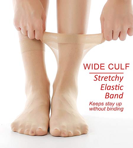 G&Y 12 Pairs Ankle Nylon Socks for Women - 20D Sheer Pantyhose Socks3