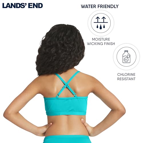 Image of Lands' End Girls' Swim UPF 50+ Adjustable Strap Bikini Set