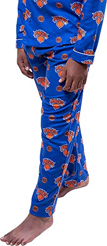 Image of Ultra Game Youth NBA Official 2-Piece Super Soft Button Down Pajamas Set