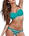 Tuopuda Costume da Bagno Donna Brasiliana Bikini Push Up Halter Regolabile Costumi da Mare Due Pezzi Bikini da Spiaggia Triangolo Top Vita Bassa Fondo Bikini Sexy Beachwear Swimwear