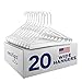 Best Wide Shoulder Heavy Duty Plastic Hangers, USA Made Strong and Long Lasting Hangers, Set of 20