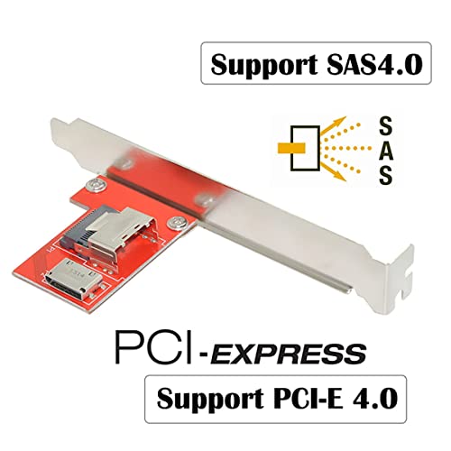 Mini SAS SFF-8087 a Oculink SFF-8611 adaptador PCIe 4.0 hembra para placa base 4