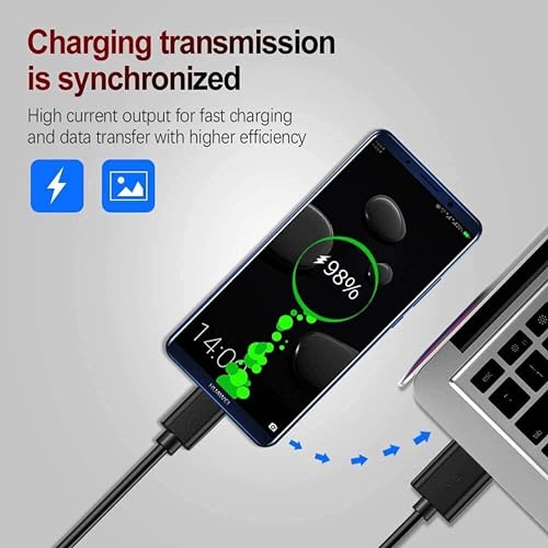 USB C for Sam-sung Fast Charger Cable, USB-A to USB-C Type C Fast Charging Cable 1M, High Speed Data Transfer USB C Phone Charging Cable Lead for Sam-sung S25 S24 S23 S22 S21 S20 S10 A12 (Black) - Image 4