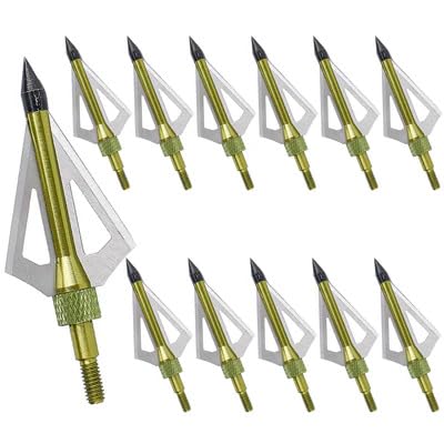 Broad and Heads,3 Archery Tip - 125 g - Gold - 6pc Pack 2
