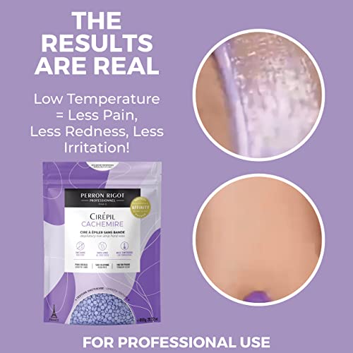 Cirepil - Cachemire - 800g / 28.22 oz Hard Wax Beads Bag - Ultra-Comfort Rosin-Free Wax for Sensitive Skin - Creamy, Stripless Hair Removal for Face & Intimate Areas - Low Temp Refill Bag Refill Bag