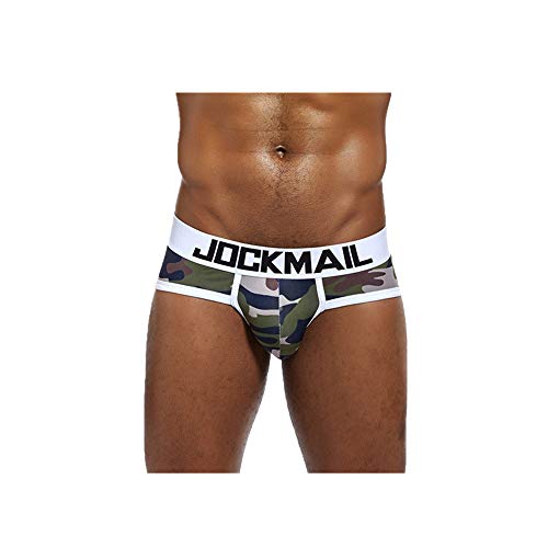 DOGZI Bóxers para Hombre,Calzoncillos Pantalones Cortos de Camuflaje Elástico Gay Ropa Interior Transpirable ultrasuave Cover