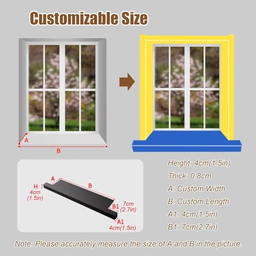 Cubierta de alféizar de ventana de madera y tabla de tapado impermeable 5