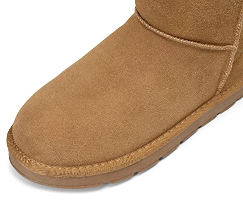 Jousen Men's Winter Boots Suede Snow Boot Leather Mid-calf Shoes Fur Lining3