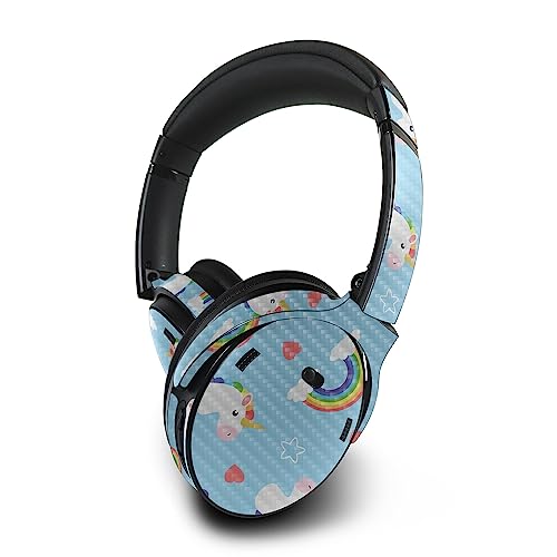 Image of MightySkins Carbon Fiber Skin Compatible with Bose QuietComfort 45 Headphones Unicorn Perfection | Protective, Durable Textured Carbon Fiber Finish | Easy to Apply