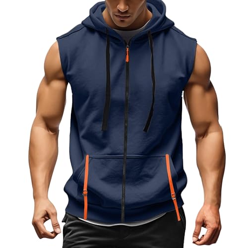 Sudadera con capucha y cremallera para hombre estilo casual para paseos y deporte