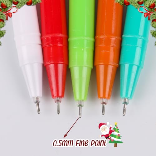 VEYLIN Set de 30 bolígrafos de gel navideños miniatura 6