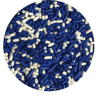 White and Dark Blue Cake Pop Cookie Cupcake Cakes Semi-Sweet Edible Confetti Decorations Sprinkles Desert Jimmies Toppers - Image 2